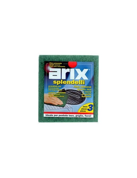 arix splendelli panno in fibra abrasiva verde - 3 pezzi - cucina e stoviglie: tuttocasashop.live: pulizia e cura della casa