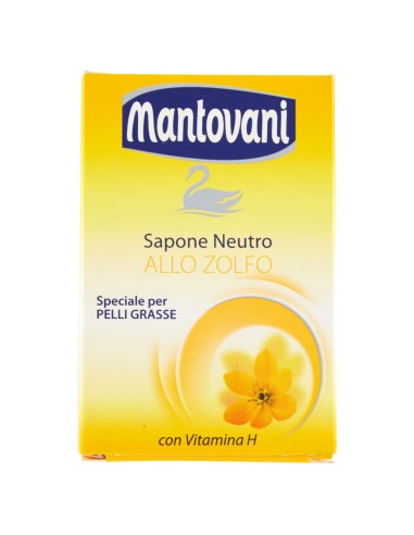 mantovani sapone solido - 100 grammi - neutro allo zolfo pelli grasse vit. h: tuttocasashop.live: igiene e cura della persona