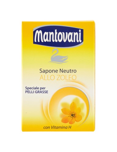 mantovani sapone solido - 100 grammi - neutro allo zolfo pelli grasse vit. h: tuttocasashop.live: igiene e cura della persona