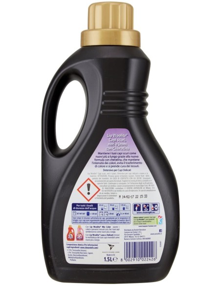 lip woolite mixnoir detersivo lavatrice e a mano - 1500ml - capi neri scuri: tuttocasashop.live: prodotti per bucato e tessuti