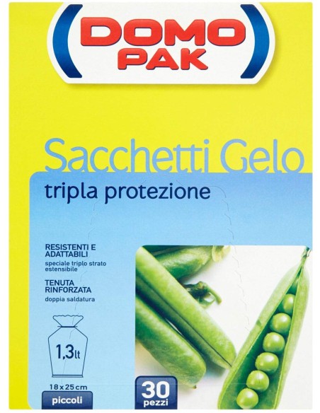 domopak 30 sacchi gelo piccoli - 18x25cm - per frigo o congelatore: tuttocasashop.live: carta & monouso