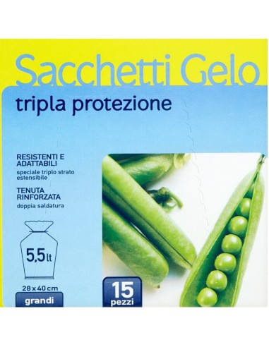 domopak 15 sacchi gelo grandi - 28x40cm - per frigo o congelatore: tuttocasashop.live: carta & monouso