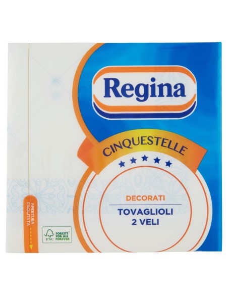 regina 5 stelle - tovaglioli da tavola di carta doppio velo - 38x38cm: tuttocasashop.live: carta & monouso
