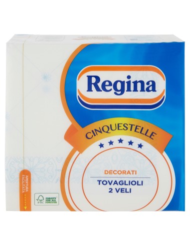 regina 5 stelle - tovaglioli da tavola di carta doppio velo - 38x38cm: tuttocasashop.live: carta & monouso