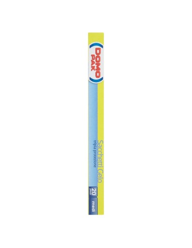 domopak 20 sacchi gelo medi - 20x30cm - per frigo o congelatore: tuttocasashop.live: carta & monouso