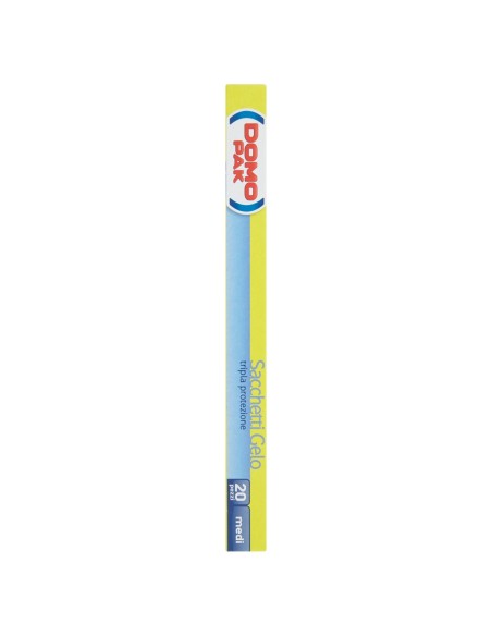 domopak 20 sacchi gelo medi - 20x30cm - per frigo o congelatore: tuttocasashop.live: carta & monouso