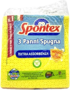 spontex panni spugna - 17x21cm - 3 pezzi - extra durata spessore assorbenza: tuttocasashop.live: pulizia e cura della casa
