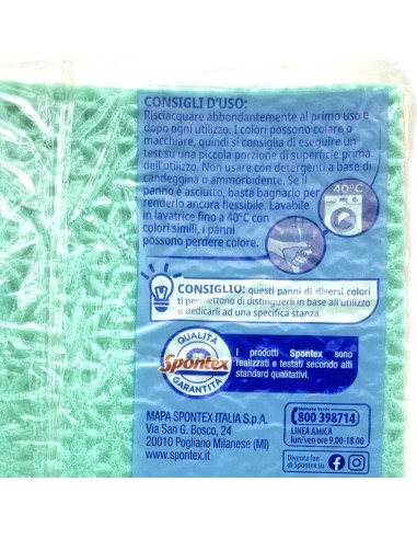 spontex panni spugna - 17x21cm - 3 pezzi - extra durata spessore assorbenza: tuttocasashop.live: pulizia e cura della casa