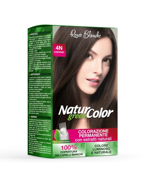 natur color renee blanche colorazione permanente - 4n castano: tuttocasashop.live: igiene e cura della persona