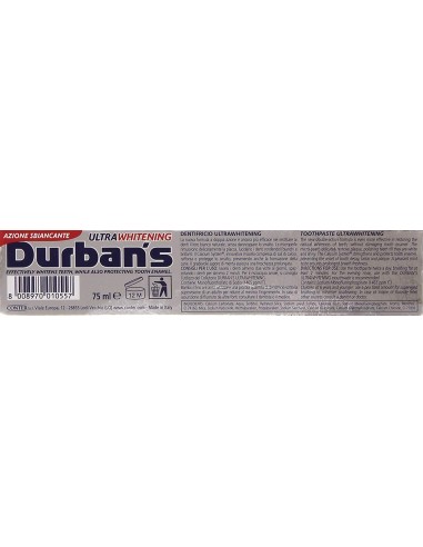 durbans dentifricio 75ml - ultra white - sbiancante: tuttocasashop.live: igiene e cura della persona