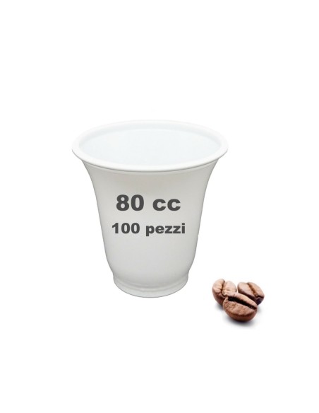 imb bicchieri monouso in plastica formato caffe' 80cc 100pz bianchi: tuttocasashop.live: carta & monouso