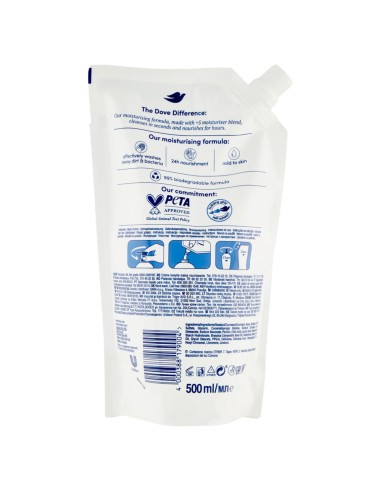 dove sapone liquido 500ml - classico - original - busta ecoricarica: tuttocasashop.live: igiene e cura della persona