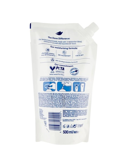 dove sapone liquido 500ml - classico - original - busta ecoricarica: tuttocasashop.live: igiene e cura della persona