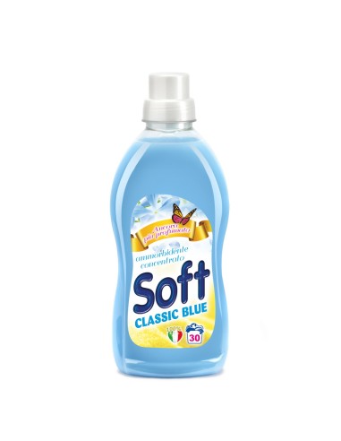 soft ammorbidente concentrato 30 lavaggi 750ml - blu - classico: tuttocasashop.live: prodotti per bucato e tessuti