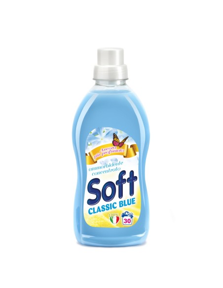soft ammorbidente concentrato 30 lavaggi 750ml - blu - classico: tuttocasashop.live: prodotti per bucato e tessuti
