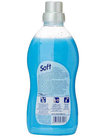 soft ammorbidente concentrato 30 lavaggi 750ml - blu - classico: tuttocasashop.live: prodotti per bucato e tessuti