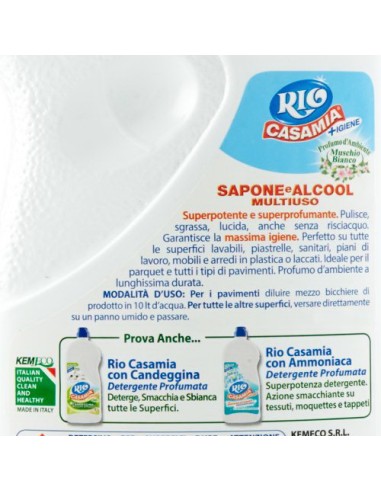 rio casamia 1250ml muschio bianco - supefici e pavimenti sapone e alcool: tuttocasashop.live: pulizia e cura della casa
