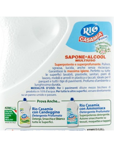 rio casamia 1250ml muschio bianco - supefici e pavimenti sapone e alcool: tuttocasashop.live: pulizia e cura della casa