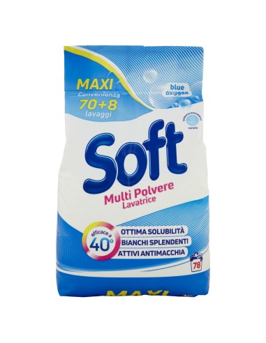soft detersivo lavatrice in polvere busta 78 misurini 3.9kg - classico: tuttocasashop.live: prodotti per bucato e tessuti