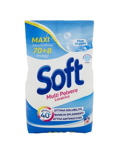 soft detersivo lavatrice in polvere busta 78 misurini 3.9kg - classico: tuttocasashop.live: prodotti per bucato e tessuti
