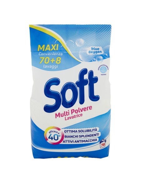 soft detersivo lavatrice in polvere busta 78 misurini 3.9kg - classico: tuttocasashop.live: prodotti per bucato e tessuti