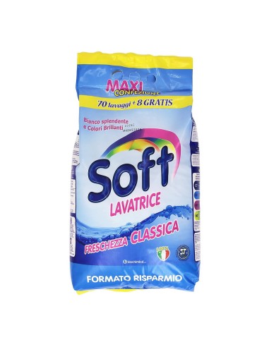 soft detersivo lavatrice in polvere busta 78 misurini 3.9kg - classico: tuttocasashop.live: prodotti per bucato e tessuti