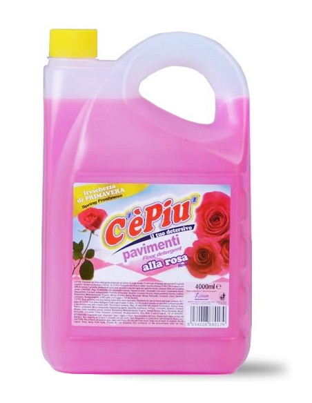 ce' piu' detersivo lavapavimenti profumato - 4 litri - rosa - floreale: tuttocasashop.live: pulizia e cura della casa