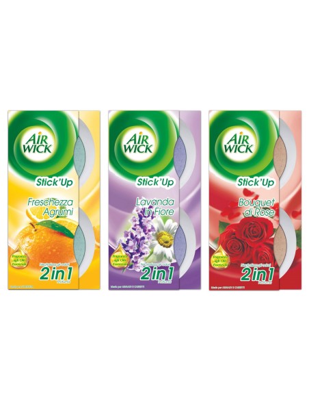 air wick stick up - 2 pezzi - profumazioni assortite - per piccoli ambienti: tuttocasashop.live: pulizia e cura della casa