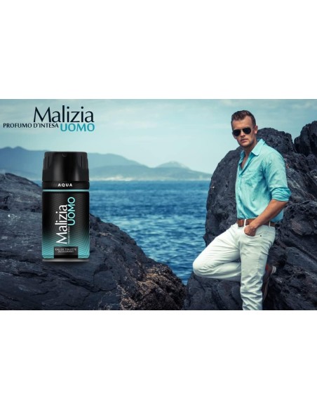 malizia uomo deodorante spray - 150ml - aqua: tuttocasashop.live: igiene e cura della persona