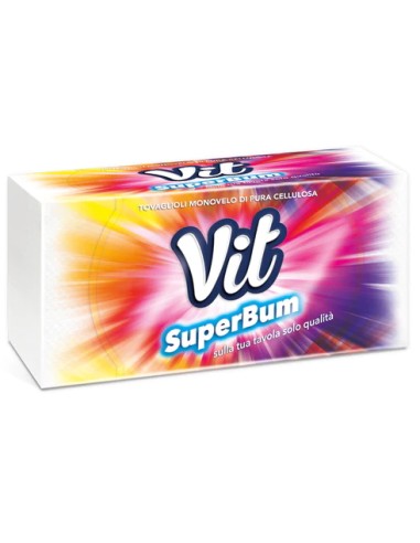vit superbum tovaglioli bianchi monovelo - 33x33cm - pacco doppio: tuttocasashop.live: carta & monouso
