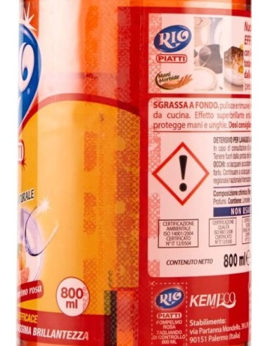 rio detersivo per piatti - 800ml - pompelmo: tuttocasashop.live: pulizia e cura della casa