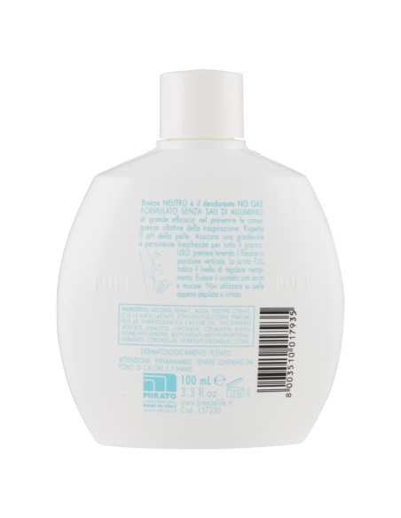 breeze deodorante squeeze no-gas - 100ml - neutro: tuttocasashop.live: igiene e cura della persona