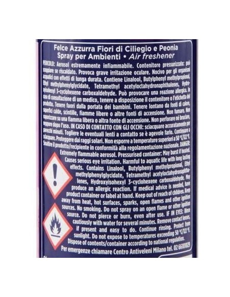 felce azzurra aria di casa deodorante - spray 250ml - ciliegio e peonia: tuttocasashop.live: pulizia e cura della casa