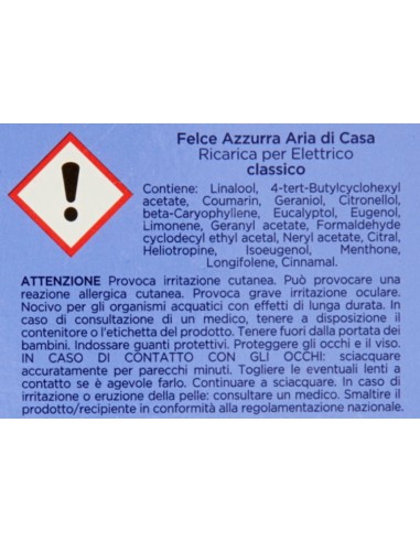 felce azzurra aria di casa ricarica per diffusore elettrico - classic: tuttocasashop.live: pulizia e cura della casa