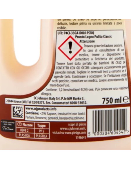 pronto legno pulito 5in1 750ml - detergente per legno e parquet: tuttocasashop.live: pulizia e cura della casa