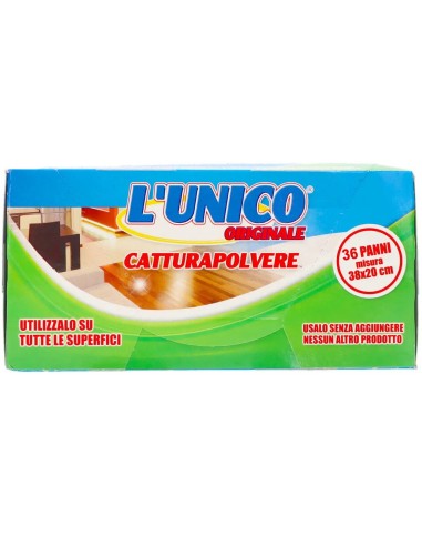 l'unico 36 panni catturapolvere 38x20cm - compatibili con sistema swiffer: tuttocasashop.live: pulizia e cura della casa