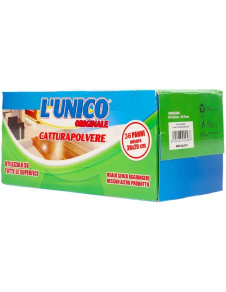 l'unico 36 panni catturapolvere 38x20cm - compatibili con sistema swiffer: tuttocasashop.live: pulizia e cura della casa