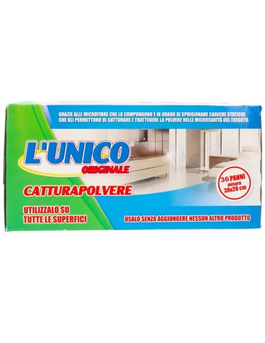 l'unico 36 panni catturapolvere 38x20cm - compatibili con sistema swiffer: tuttocasashop.live: pulizia e cura della casa