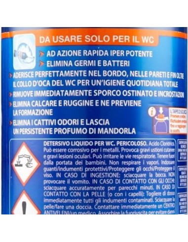 rio azzurro wc - 750ml - detergente disincrostante per water e sanitari: tuttocasashop.live: pulizia e cura della casa