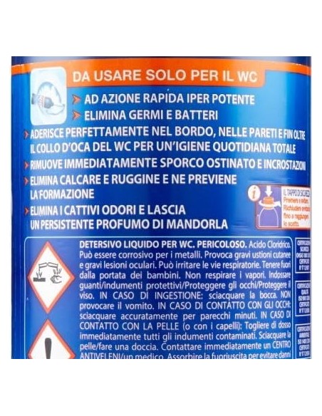 rio azzurro wc - 750ml - detergente disincrostante per water e sanitari: tuttocasashop.live: pulizia e cura della casa
