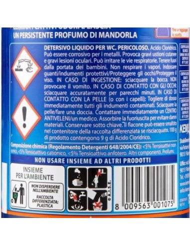rio azzurro wc - 750ml - detergente disincrostante per water e sanitari: tuttocasashop.live: pulizia e cura della casa