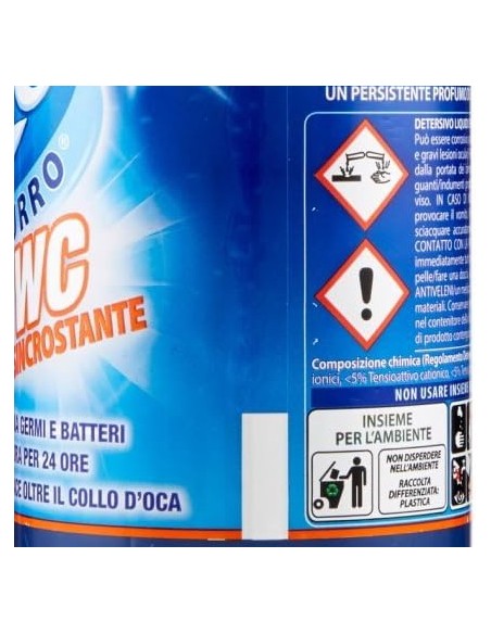 rio azzurro wc - 750ml - detergente disincrostante per water e sanitari: tuttocasashop.live: pulizia e cura della casa