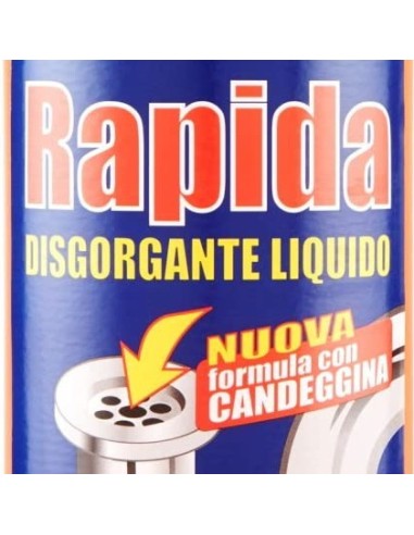 rapida disgorgante liquido - 1 litro - stura e libera scarichi da ingorghi: tuttocasashop.live: pulizia e cura della casa