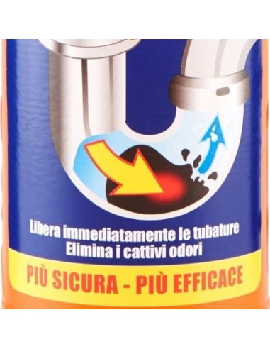 rapida disgorgante liquido - 1 litro - stura e libera scarichi da ingorghi: tuttocasashop.live: pulizia e cura della casa
