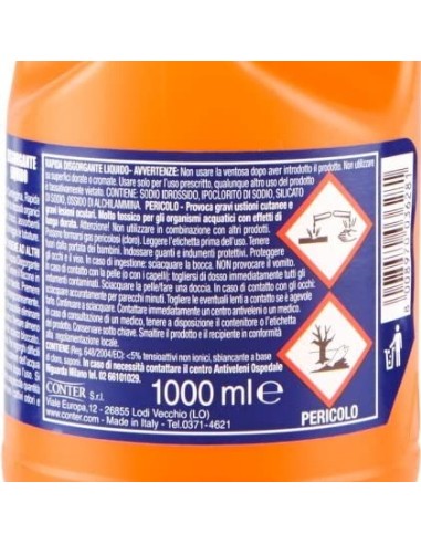 rapida disgorgante liquido - 1 litro - stura e libera scarichi da ingorghi: tuttocasashop.live: pulizia e cura della casa