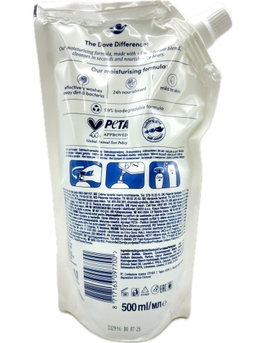 dove sapone liquido 500ml - fresh touch - busta ecoricarica: tuttocasashop.live: igiene e cura della persona
