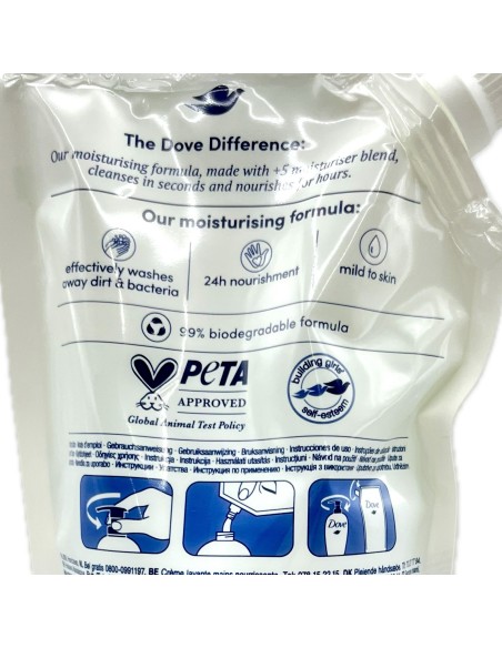 dove sapone liquido 500ml - fresh touch - busta ecoricarica: tuttocasashop.live: igiene e cura della persona
