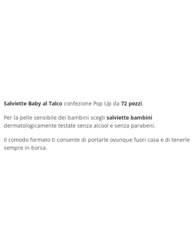 soffice salviettine imbevute - 72 pezzi - apertura pop-up - classiche: tuttocasashop.live: igiene e cura della persona