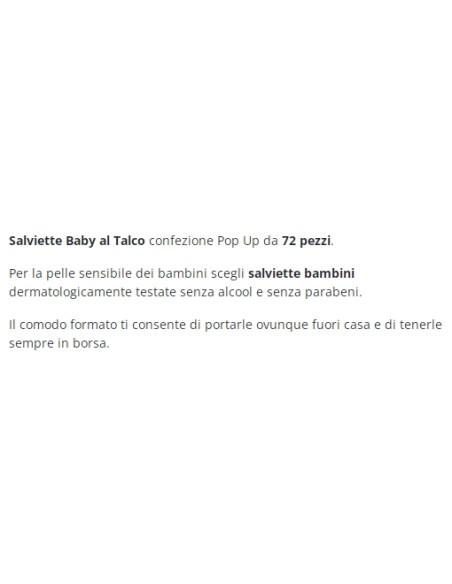 soffice salviettine imbevute - 72 pezzi - apertura pop-up - classiche: tuttocasashop.live: igiene e cura della persona