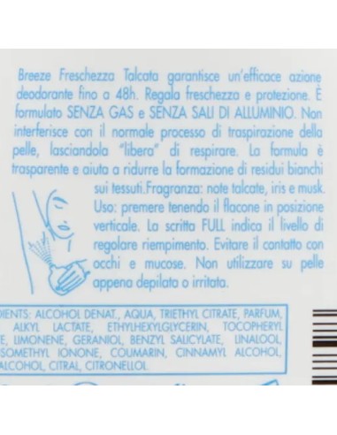 breeze deo no-gas 100ml fresc.talcat.898: tuttocasashop.live: igiene e cura della persona